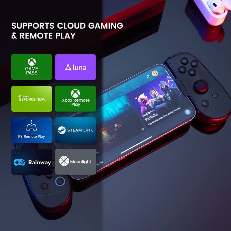 LEADJOY M1B Mobile Game Controller for iPhone (Lightning) - Play Xbox, GeForceNOW, Genshin Impact, Diablo Immortal, Call of Duty, Apex- Passthrough Charging- Ultra Low Latency - Image 4